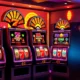 A vibrant online casino interface showing multiple slot machines with glowing reels, colorful symbols like fruits, sevens, and diamonds, some machines displaying winning combinations with celebratory animations like confetti and sparkles, soft ambient lighting, modern UI elements, no text or numbers visible, focus on visual excitement of winning moments